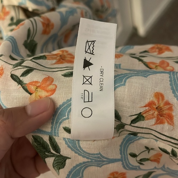 NWT AGUA BY AGUA BENDITA Gerbera printed linen maxi dress, large - Picture 9 of 10